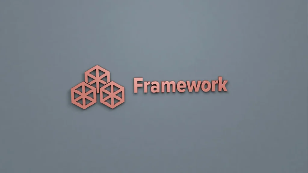 3D Framework design symbolizing structure and organization in web development.